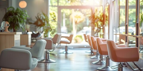 Stylish modern hair salon photo for hairdressing business. Concept Hair Salon Interior, Modern Hairstyles, Trendy Haircuts, Stylish Hairdressing Equipment, Chic Salon D&eacute;cor