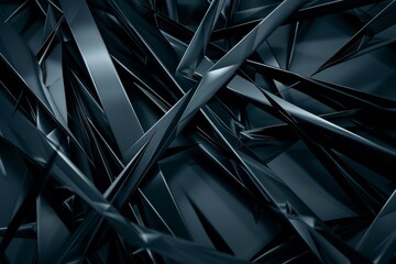 Background with intertwining black volumetric 3D lines futuristic