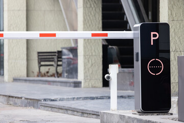 automatic barrier bar for home village security system with CCTV. security gate for resident.