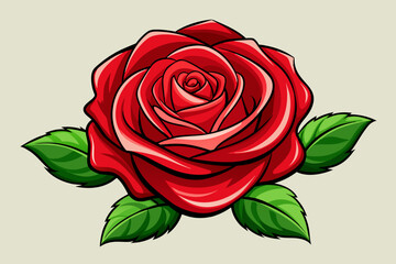 red rose vector illustration 