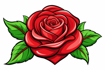 red rose vector illustration 