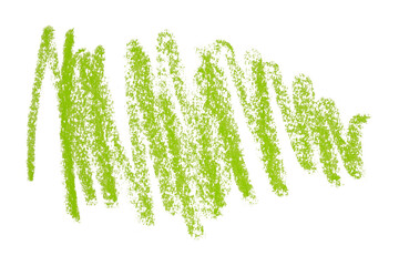 green pencil strokes isolated on transparent background