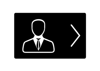 Businessman icon. man icon. Man in a tie, linear icon. Line with editable stroke

