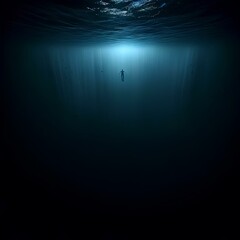 Thalassophobia - A deep sea environment with a dark, vast expanse of water where the sea floor is not visible. 