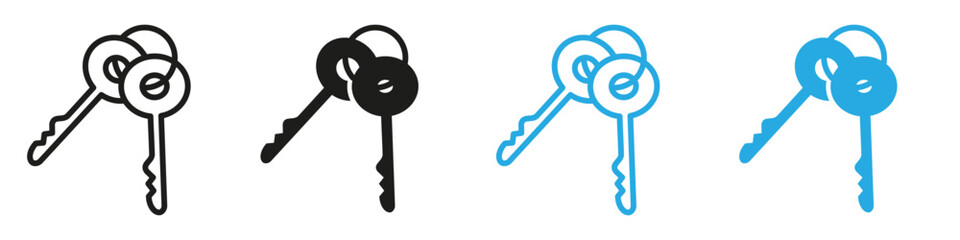 Keys icon mark in filled style