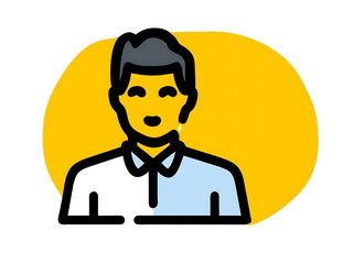 simple man icon. social icon. Businessman icon. 

