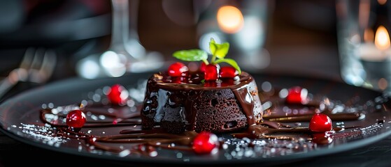 Close up of a chocolate cake