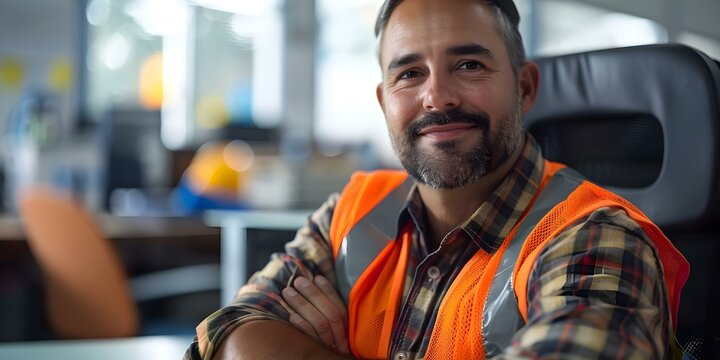 Occupational Health Safety Specialist offers guidance on workplace ergonomics and injury prevention. Concept Occupational Health, Safety Specialist, Ergonomics, Workplace Injury Prevention, Guidance