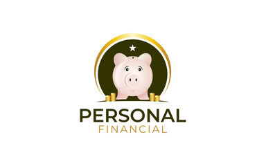 Illustration of graphic vector for personal financial planner solutions logo design