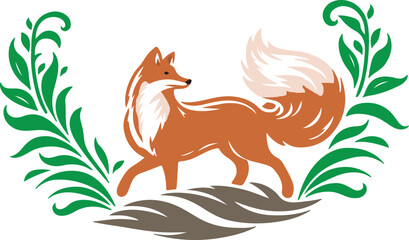  fox cartoon silhouette white background