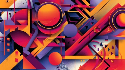 Abstract geometric shapes as attractive embellishments for websites and posters