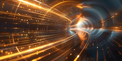 Digital speed tech abstract background with futuristic design elements. Concept Abstract Design, Futuristic Elements, Technology, Digital Background, Speed Tech
