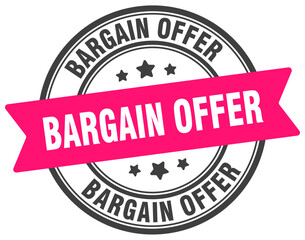 Fototapeta premium bargain offer stamp. bargain offer label on transparent background. round sign