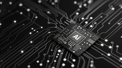 AI, Artificial Intelligence concept, 3d rendering, conceptual image. High quality photo.