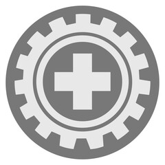 black and white vector design of safety first logo image for factory area.