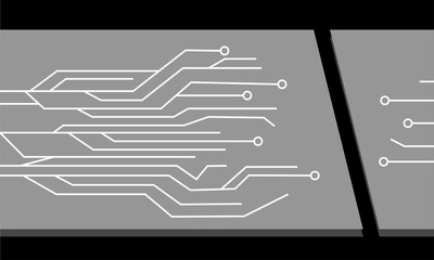 modern black and white wallpaper vector design of electronic line circuit. This wallpaper background are dark version.