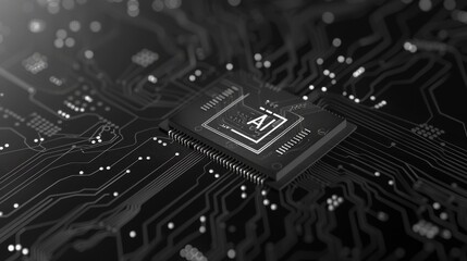 AI, Artificial Intelligence concept, 3d rendering, conceptual image. High quality photo.