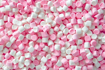 Pink and white marshmallows, close-up