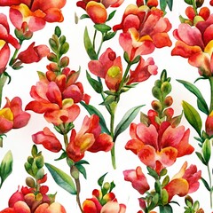 A flowers watercolor painting seamless pattern