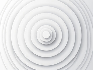 Obraz premium An abstract design featuring concentric circles in white tones, creating a minimalistic and modern geometric pattern with light tones.