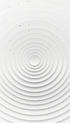 Obraz premium An abstract design with layered concentric circles in white tones, creating a minimalistic and modern geometric pattern with light tones.