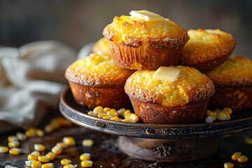 Cornbread is a quick bread made with cornmeal, associated with the cuisine of the Southern United States, with origins in Native American cuisine. It is an example of batter bread.