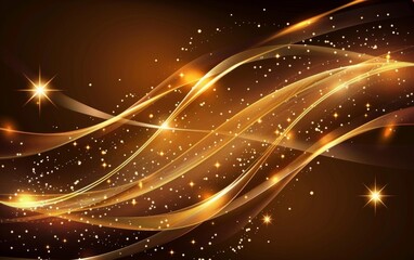 Vector golden light effect background.