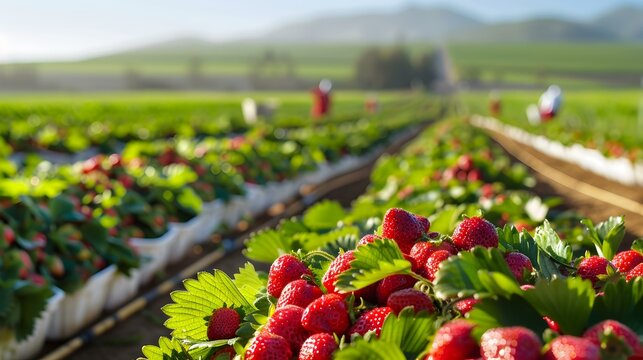 A strawberry field during img