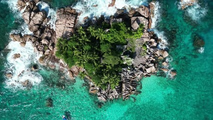 Drone Footage of Saint Pierre Island, Seychelles - Snorkeling Paradise