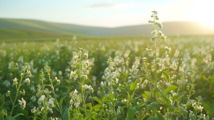 buckwheat field tall green img