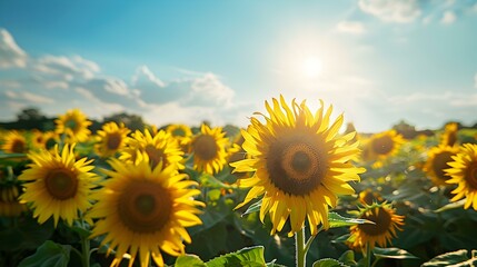 Fototapeta premium A field of sunflowers img