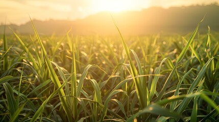 a sugar cane field tall image