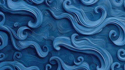 Background with a wave pattern in blue color