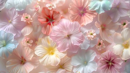 delicate flowers soft colors pic
