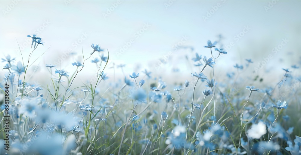 Canvas Prints a flax field delicate pic