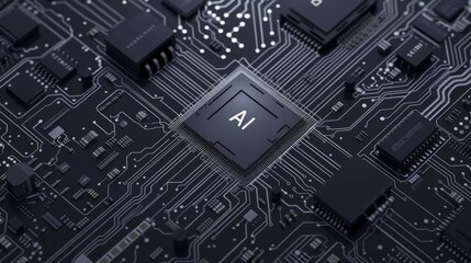 AI, Artificial Intelligence concept, 3d rendering, conceptual image. High quality photo.