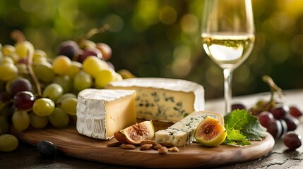 Close up of a cheese board