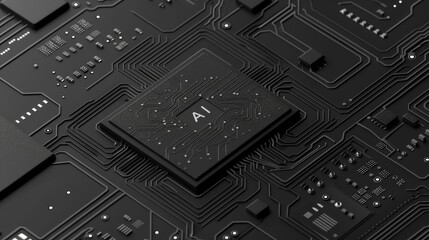 AI, Artificial Intelligence concept, 3d rendering, conceptual image. High quality photo.