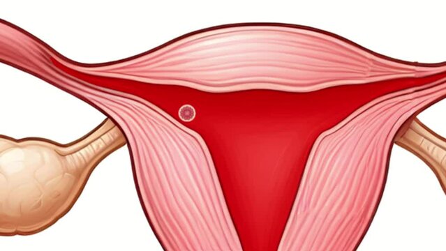 Menstrual Cycle Illustration - From Ovulation to Menstruation