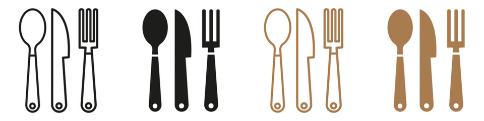 Cutlery icon mark in filled style