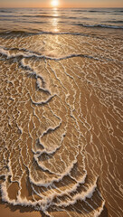 waves on the sand