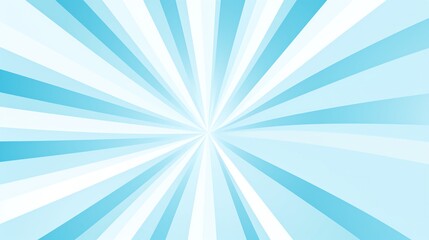 Abstract blue and white sunburst background.