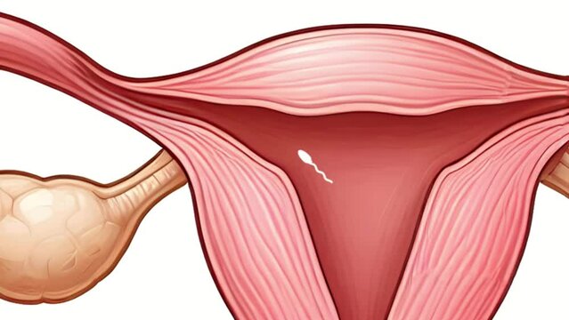 Fertilization Process - Sperm Journey to Egg