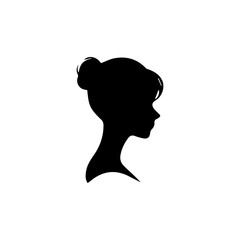 A silhouette woman with hair