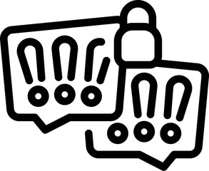 Minimalist cartoon hand gloves icon in black and white line art vector illustration for web, mobile, app, user interface, and animation ready kids doodle clipart