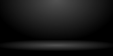 Empty black color studio room background, can use for background and product display