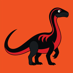 Solid color Chilesaurus animal vector design
