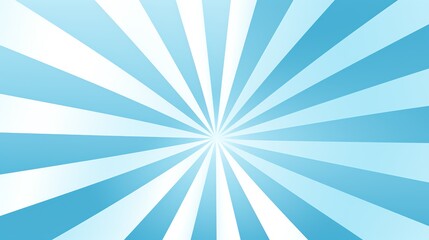 Abstract blue and white sunburst background.