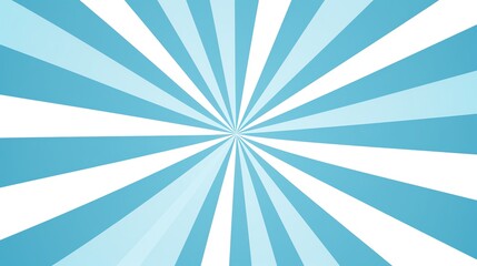 Abstract blue and white radial sunburst pattern background.