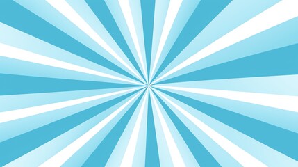 Abstract blue and white radial burst background.